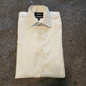 Bonobos Men's Cream and Blue Checkered Shirt